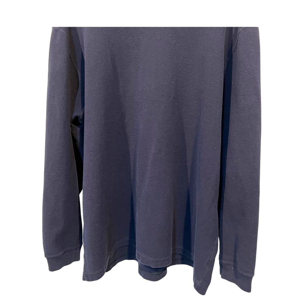 Junction West Thermal Shirt Cotton Navy Blue Solid Long Sleeve Men's XXLarge - Picture 5 of 12